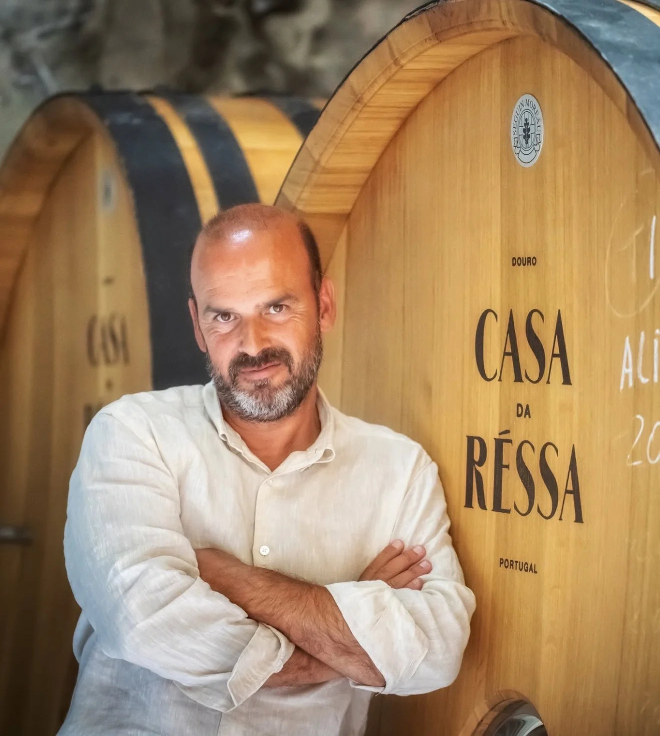 Alexandre Dias na adega da Casa da Réssa